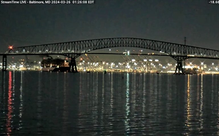 Queda de ponte nos EUA deixa Maryland em estado de emergência e suspende tráfego marítimo