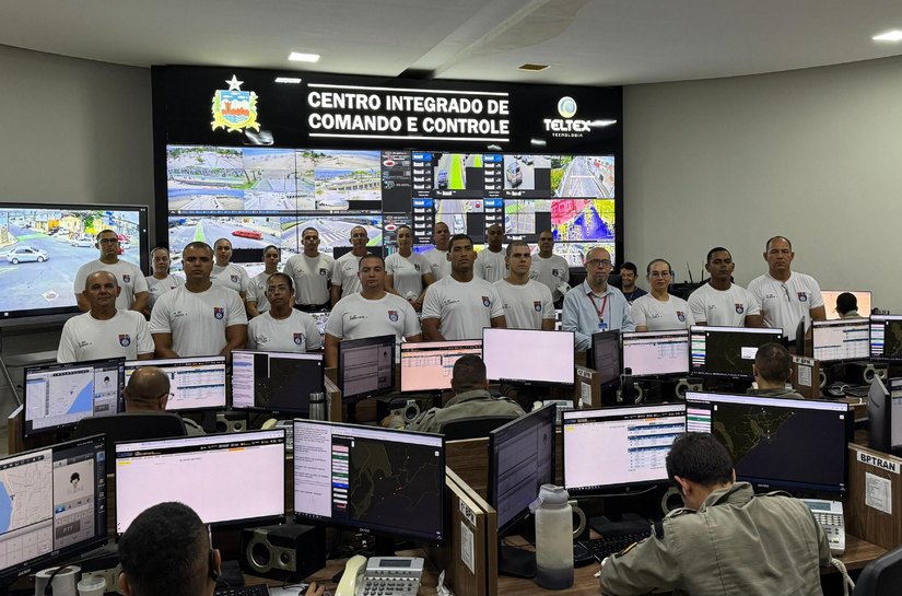 Alunos do Curso de Formação de Praças da PM conhecem estrutura da SSP que auxilia no combate ao crime