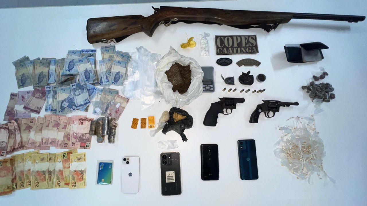 Operação da Copes da PM resulta na apreensão de drogas e 3 armas em São José da Tapera