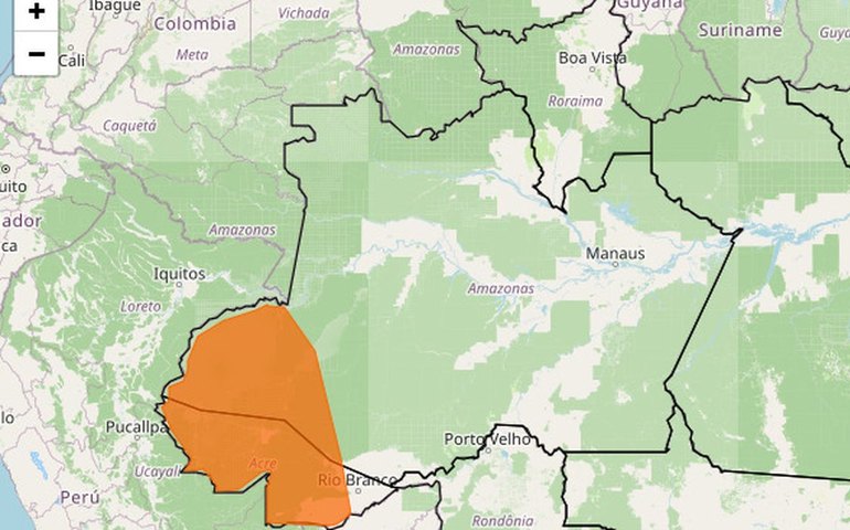 Inmet emite alerta laranja para chuvas em municípios do Acre