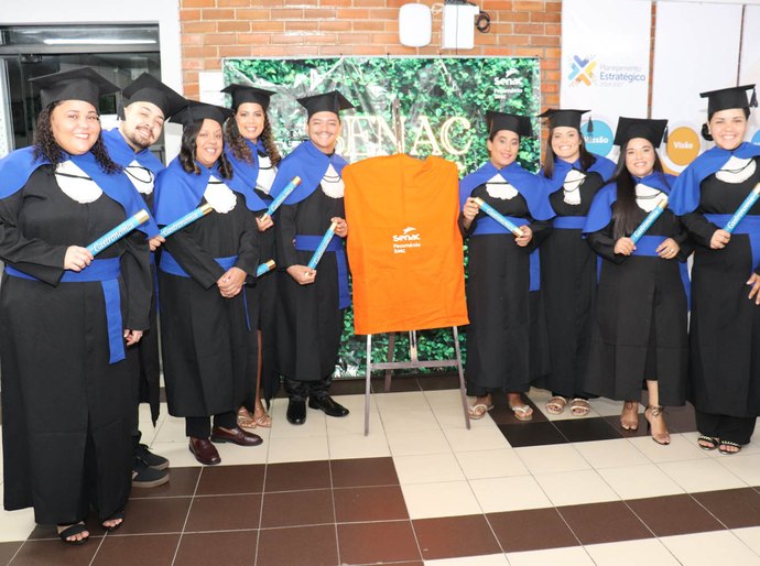 No mercado! Técnicos em Gastronomia comemoram conclusão de curso em solenidade promovida pelo Senac Alagoas