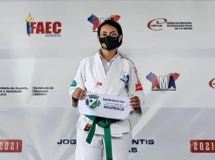 Aluna da Rede Municipal de Arapiraca é destaque durante o JEAL com primeira colocação no judô