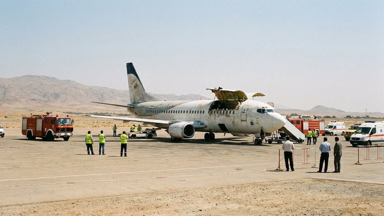 Teto de cabine se solta durante voo de Boeing 737 no Irã