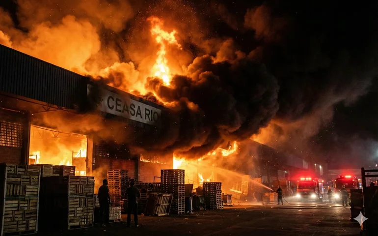 Incêndio atinge Ceasa-RJ, mas abastecimento e preços do hortifruti não serão afetados