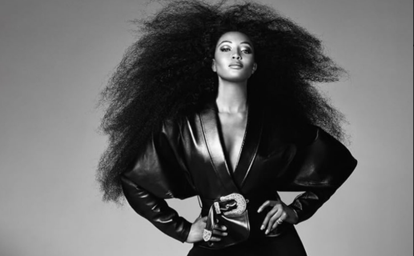 Naomi Campbell fala sobre passado em comum com Cauã Reymond no 'Domingão com Huck'
