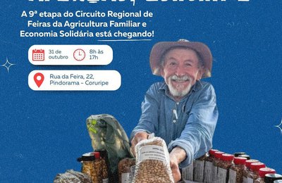 Coruripe recebe a 9ª etapa do Circuito Regional de Feiras da Agricultura Familiar e Economia Solidária