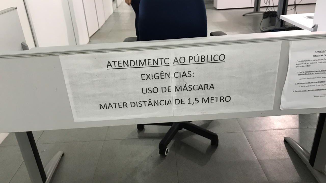 Assessoria de Compliance da Sefaz vistoria Bloco Administrativo para garantir aplicação das medidas de prevenção