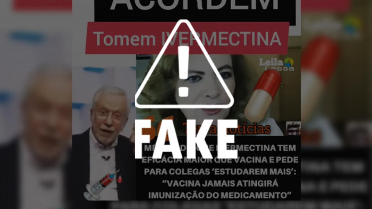 É falso que ivermectina seria mais eficaz que vacina
