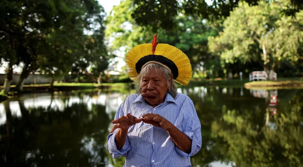 Cacique Raoni é uma das maiores lideranças indígenas do Brasil e símbolo global de luta pela Amazônia