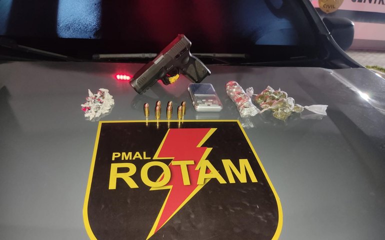 Combate ao crime: PM apreende arma e drogas durante ação no Clima Bom