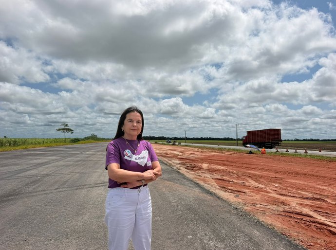 Fátima Canuto mostra avanço das obras do Arco Metropolitano e relembra atuação pela duplicação da estrada do Polo