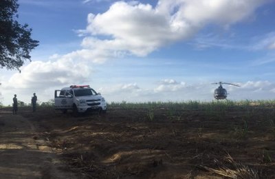 Grupamento Aéreo evita homicídio em canavial de Rio Largo