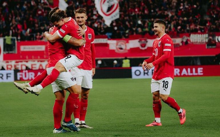 Áustria anula Haaland e faz 5 na Noruega na Liga das Nações da Uefa