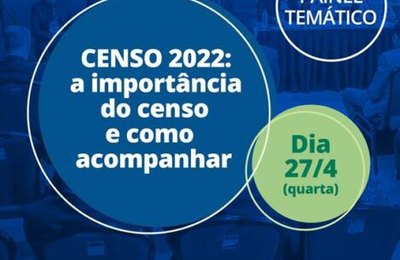 Seminário sobre importância do Censo 2022 será no próximo dia 27