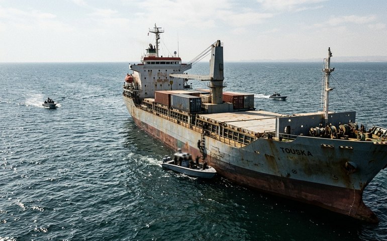 EUA divulgam novo vídeo do sequestro do cargueiro iraniano Touska