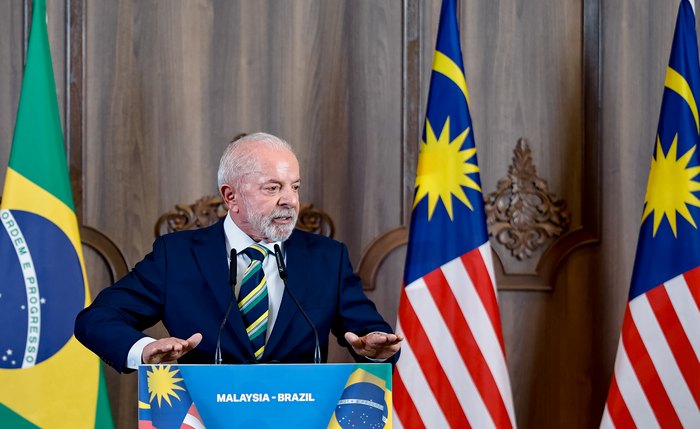 Presidente da República, Luiz Inácio Lula da Silva, durante Entrevista Coletiva concedida à Imprensa brasileira e internacional em Kuala Lampur, Malásia.