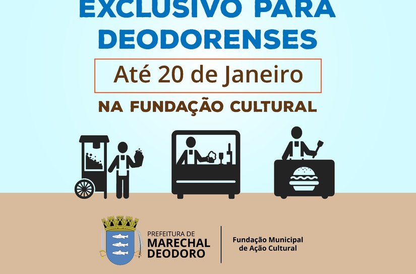 Fundação Cultural convoca ambulantes deodorenses para realização de cadastro