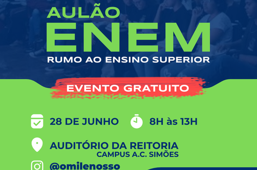 Projeto 'O Mil é Nosso' abre inscrições para aulão gratuito para o Enem