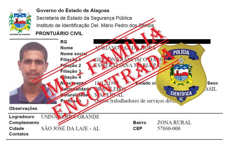 Protocolo de identificação humana do IML de Maceió ajuda família a localizar parente