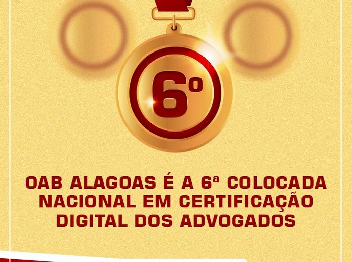 OAB Alagoas é a 6ª colocada nacional em Certificação Digital dos Advogados