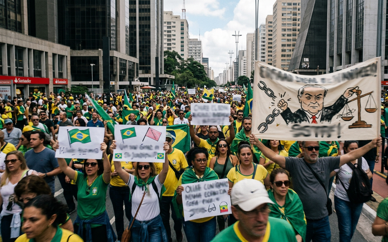 Em manifestação na Paulista, mais de 90% disseram apoiar impeachment de Moraes e Toffoli