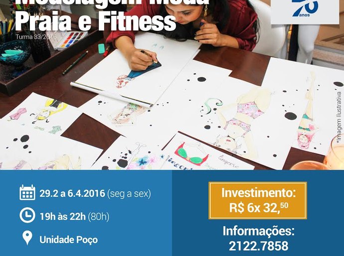 Curso de Modelagem Moda Praia e Fitness com matrículas abertas
