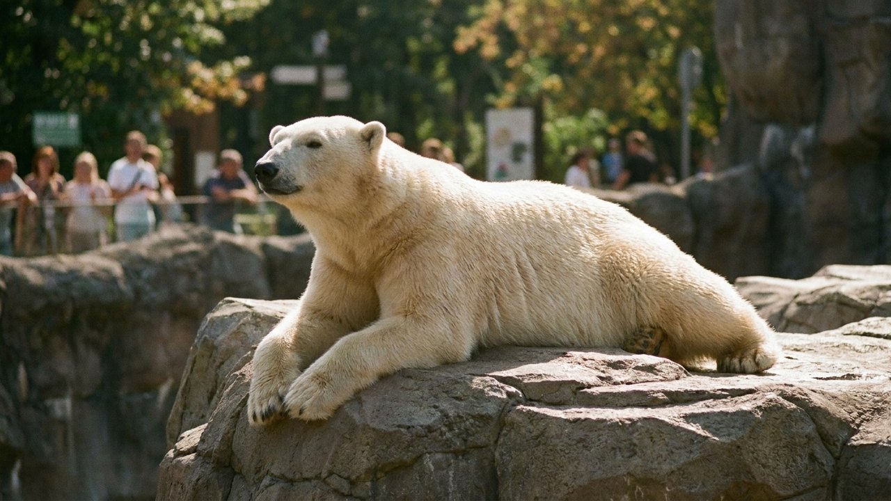 Vika aproveita últimos dias de calor no zoológico de Moscou