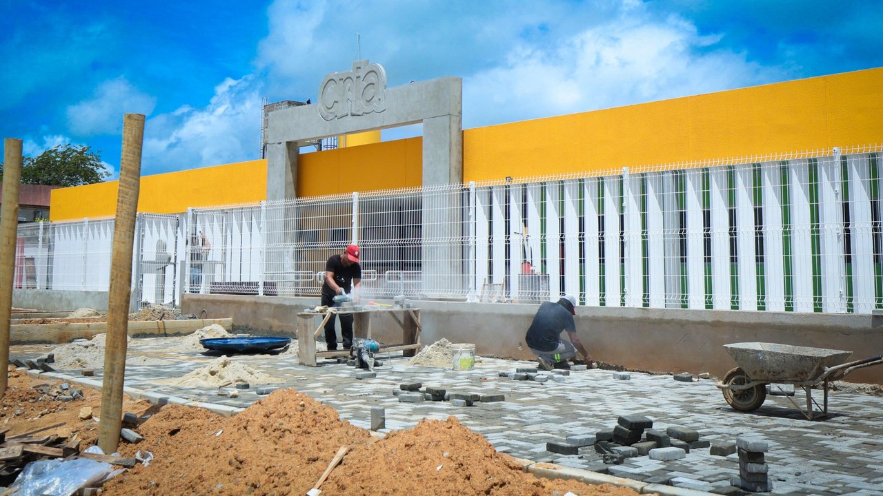 Obra da Creche Cria em Cajueiro entra na reta final e deve ser entregue em abril
