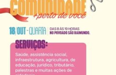 Programa Prefeitura Comunidade + perto de você chega ao Povoado São Raimundo nesta quarta (18)