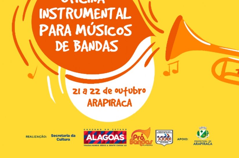 Arapiraca recebe Oficina Instrumental para Músicos de Bandas