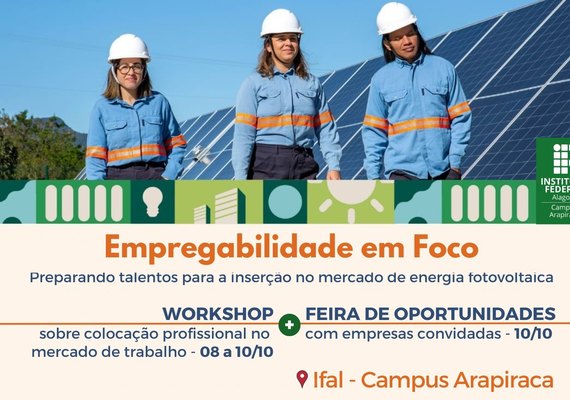 Empresas do setor de energia fotovoltaica se reunirão no Ifal Arapiraca para impulsionar empregabilidade