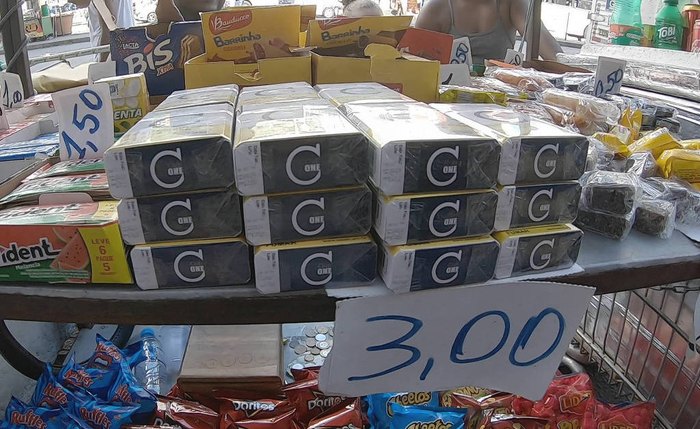 Maços de cigarros apreendidos em Alagoas
