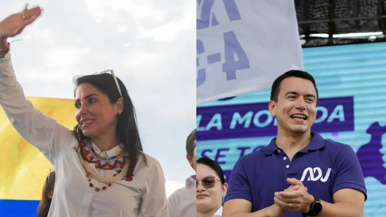 Números preliminares apontam para segundo turno entre Luisa González e Daniel Noboa no Equador