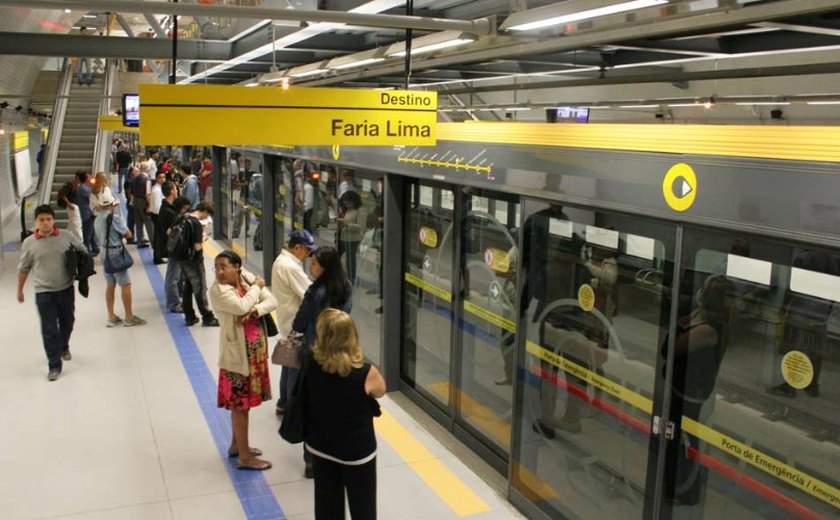 Linha 4-Amarela do Metrô ficará fechada até as 16h neste domingo