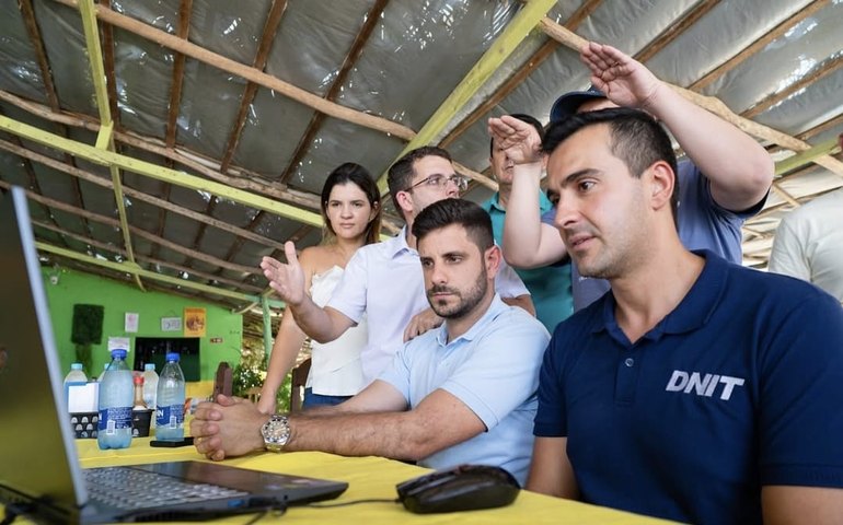 Prefeito Dalminho discute com superintendente do DNIT/AL requalificação da Barra do Ipanema, em Belo Monte