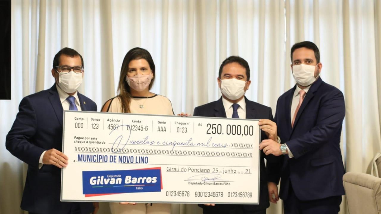 Município de Novo Lino é contemplado com emenda no valor de R$ 250 mil ao Orçamento do Estado