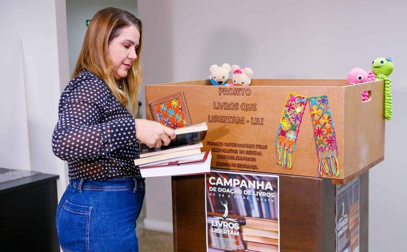 Campanha de doação de livros para reeducandos tem 86 pontos de arrecadação