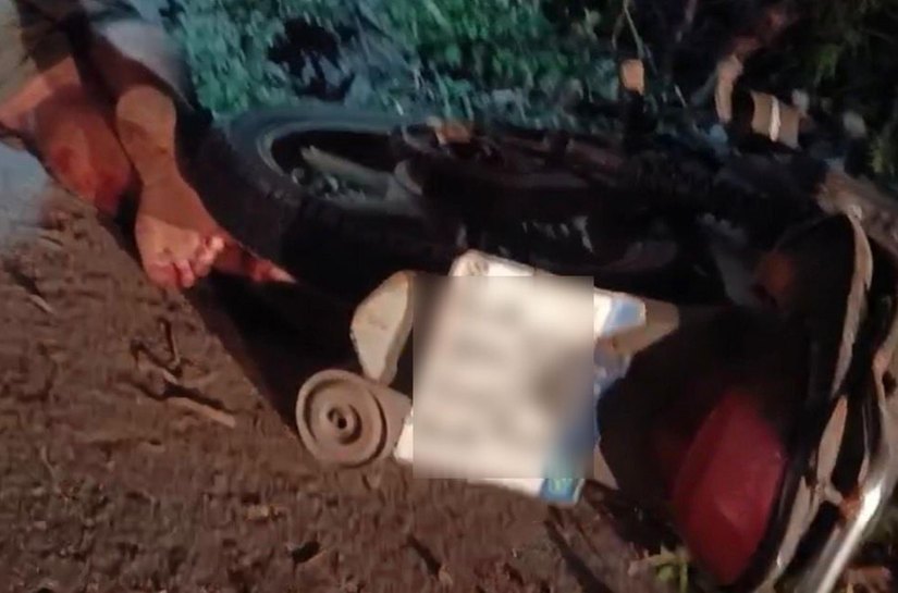 Samu socorre motociclista em estado grave após colisão com poste em Japaratinga