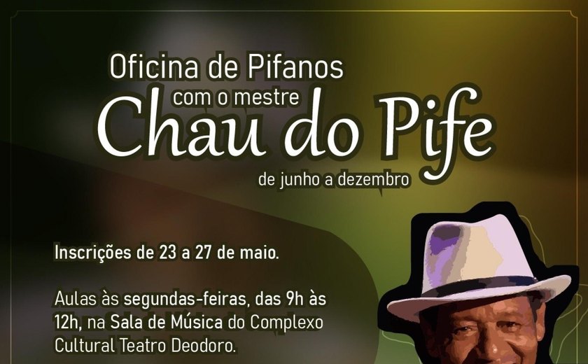 Diteal e Chau do Pife abrem inscrições para oficina gratuita de pífano