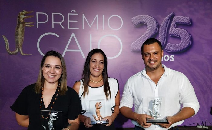 Carla Trombini, Bia Santos e Bruno Alkmim, da Equipe do Comercial, representaram a Vila Galé na cerimônia