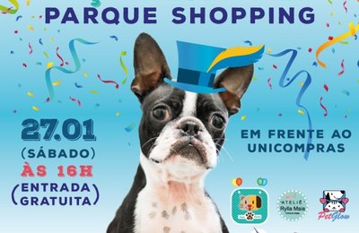 Bailinho carnavalesco para pets é atração do Parque Shopping neste sábado   