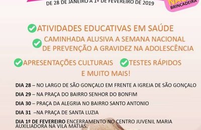Prefeitura de Penedo realizará ações educativas durante a Semana Nacional de Prevenção da Gravidez na Adolescência