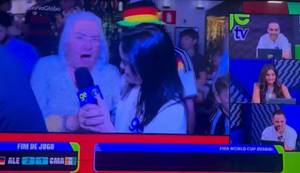 Torcedora se manifestou contrária ao presidente Lula durante transmissão da GE TV