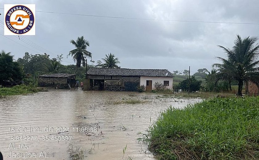 Dez famílias são evacuadas com o risco de alagamento do Rio Jacuípe