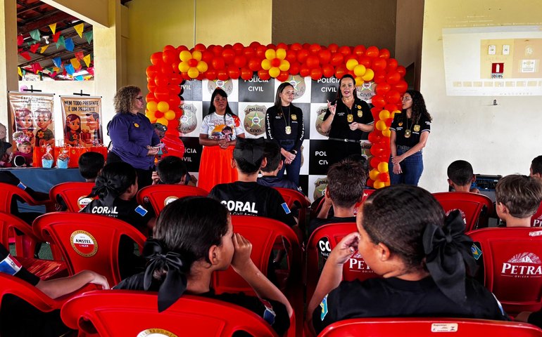 Maio Laranja: Polícia Civil promove ação educativa com crianças da Vila Emater e Pontal da Barra