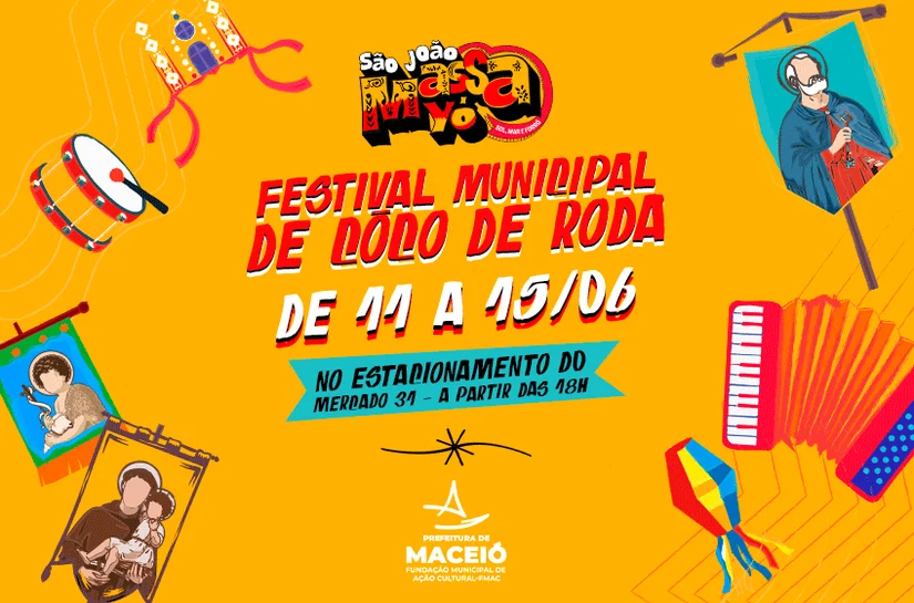 Maceió celebra tradição com Festival de Coco de Roda a partir desta quarta