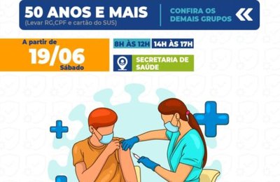 Santana do Ipanema realiza mais uma imunização contra Covid-19 neste sábado (19)