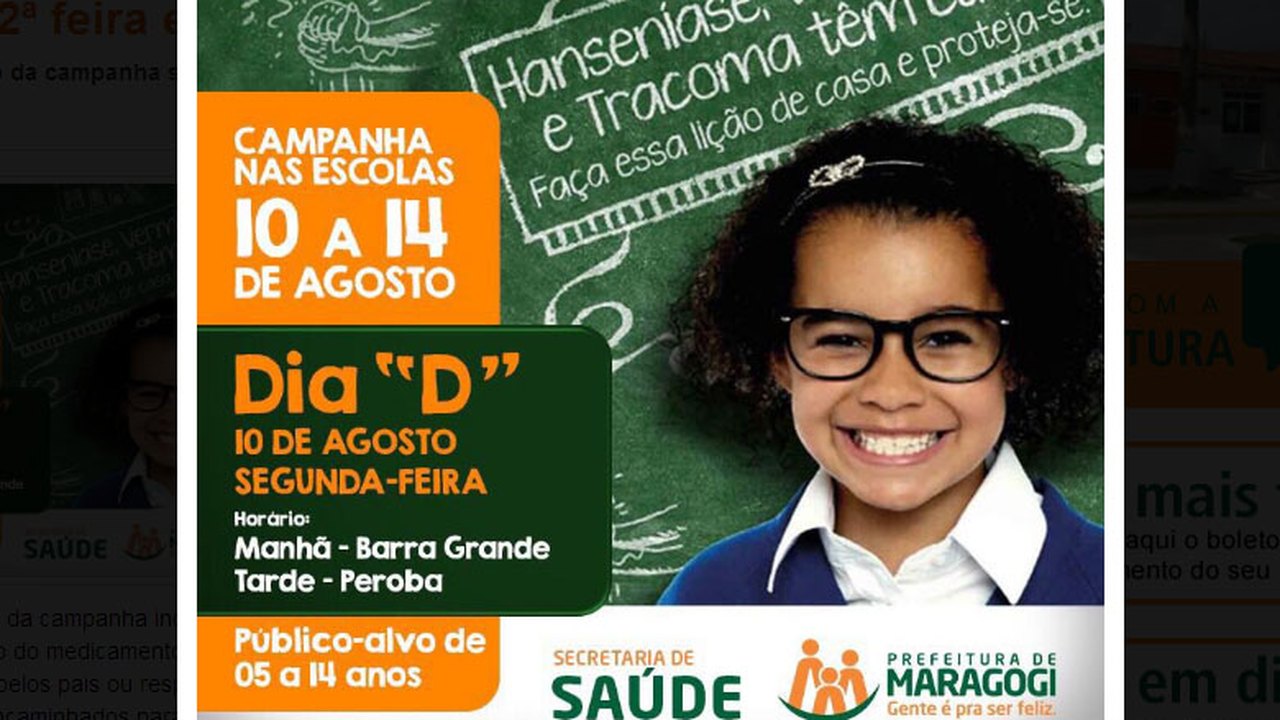 Maragogi: Campanha Nacional de Hanseníase começa hoje