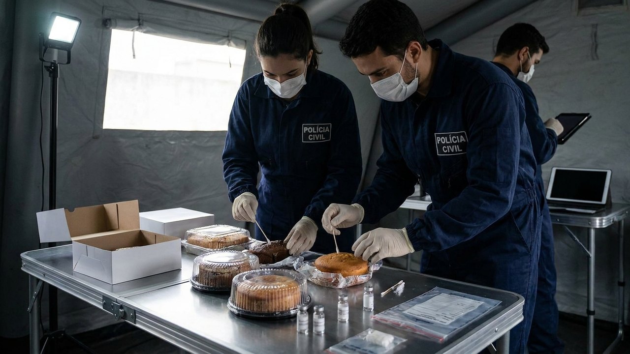 Polícia Civil faz perícia em bolos após suspeita de contaminação por substância desconhecida