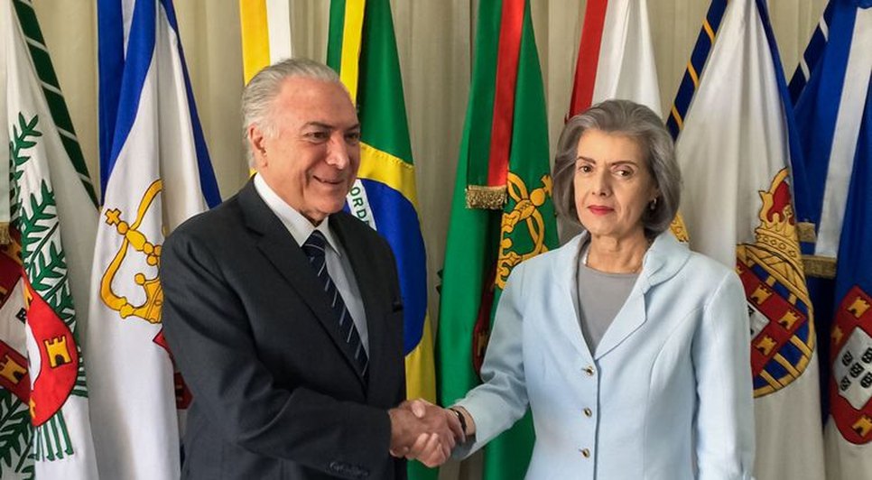 Temer e Carmem Lúcia / Foto: Cesar Itiberê/PR